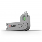 Lindy USB A Port Blocker Green