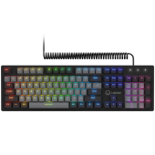 LORGAR Azar 514, Wired mechanical gaming keyboard, RGB backlight, keys number: 104, 50M clicks, linear dream switches, spring cable up to 3.4m, EN layout