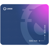 Lorgar Main 135, Gaming mouse pad, High-speed surface, Purple anti-slip rubber base, size: 500mm x 420mm x 3mm, weight 0.41kg