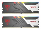 Memorie DDR PATRIOT - gaming DDR5 64GB, frecventa 6000MHz, latenta CL30, 32GB x 2 module, radiator negru, iluminare RGB, VIPER VENOM RGB PVVR564G600C30