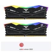 MEMORIE DDR TEAMGROUP T-FORCE DELTA RGB DDR5 Gaming 32GB frecventa 6000 Mhz CL28, radiator, retail, negru