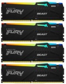 Memorie Kit Fury Beast RGB Intel XMP 3.0, 64GB DDR5-5200MHz, CL40, Quad Channel, Negru