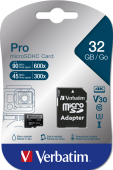 MEMORIE SD CARD VERBATIM 32GB CLASA 10 ADAPTOR INCLUS