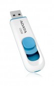 MEMORIE USB 2.0 ADATA 32 GB, retractabila, carcasa plastic, alb / albastru