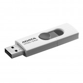 MEMORIE USB 2.0 ADATA 64 GB, retractabila, carcasa plastic, alb / gri