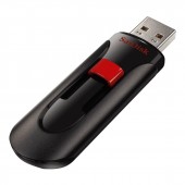 MEMORIE USB 2.0 SANDISK 64 GB, retractabila, carcasa plastic, negru