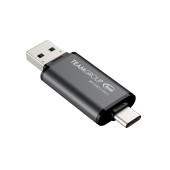 MEMORIE USB 3.2 / USB Type-C 3.1 TEAMGROUP X1, 128 GB, plastic, gri