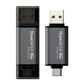 MEMORIE USB 3.2 / USB Type-C 3.1 TEAMGROUP X1, 64 GB, plastic, gri