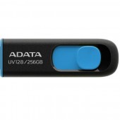 MEMORIE USB 3.2 ADATA 256GB, retractabila, carcasa plastic, negru / albastru