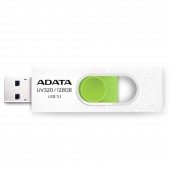 MEMORIE USB 3.2 ADATA 32 GB, retractabila, carcasa plastic, alb / verde
