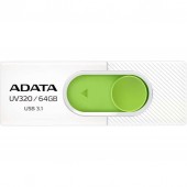 MEMORIE USB 3.2 ADATA 64 GB, retractabila, carcasa plastic, alb / verde