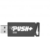 MEMORIE USB 3.2 PATRIOT PUSH+,  32 GB, profil mic, negru