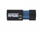 MEMORIE USB 3.2 PATRIOT Supersonic Rage Lite, 64 GB, protectie slide, negru