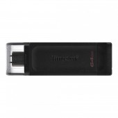 MEMORIE USB Type-C KINGSTON 64 GB, cu capac, carcasa plastic, negru