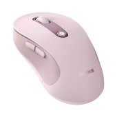 MOUSE Baseus F02 PC sau NB wireless, 2.4GHz si Bluetooth, optic, 800/ 1200/1600 dpi,butoane/scroll 3/1, roz, - 6932172651060
