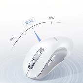 MOUSE Baseus F02 PC sau NB wireless, bluetooth, optic, 800/ 1200/1600 dpi, click silentios, butoane/scroll 4/1, alb,  - 6932172693336