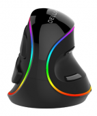 MOUSE DELUX, PC sau NB, cu fir, USB, optic, 4000 dpi, butoane/scroll 6/1, ergonomic, RGB light, negru