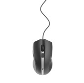 MOUSE GEMBIRD, PC sau NB, cu fir, USB, laser, 2400 dpi, butoane/scroll 6/1, cablu 1.8m, negru-argintiu