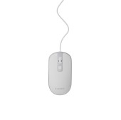 MOUSE GEMBIRD, PC sau NB, cu fir, USB, optic, 1200 dpi, butoane/scroll 4/1, cablu 1.35m, alb-argintiu