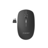MOUSE GEMBIRD, PC sau NB, wireless, 2.4GHz, optic, 1600 dpi, butoane/scroll 4/1, silent, USB-C, negru
