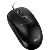 Mouse Genius DX-111, PC sau NB, cu fir USB-A, optic, 1200 dpi, butoane/scroll 3/1, negru