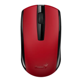 Mouse Genius ECO-8100, PC sau NB, wireless 2.4GHz, optic, 1200 dpi, butoane/scroll 3/1, acumulator, rosu, 4710268 262763