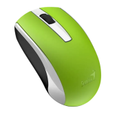 Mouse Genius ECO-8100, PC sau NB, wireless 2.4GHz, optic, 1200 dpi, butoane/scroll 3/1, acumulator, verde, 4710268 262770
