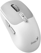 MOUSE Genius NX-8080S, PC sau NB, wireless 2.4GHz, Bluetooth, optic, 1600 dpi, butoane/scroll 6/1, acumulator, buton Copilot, alb-gri, 4710268262473