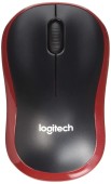 MOUSE LOGITECH wireless, 1000dpi, 3 butoane, 1 rotita scroll, M185, red