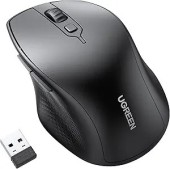 MOUSE Ugreen, MU101 PC sau NB, bluetooth/wireless 2.4GHz, optic, 5/1 butoane/scroll, 4000 dpi, necesita baterie AA nu este inclusa, albastru - 6941876218073