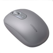 MOUSE Ugreen, MU105 PC sau NB, wireless 2.4GHz, optic, 3/1 butoane/scroll, 2400 dpi, include baterie, gri - 6957303896691