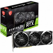 MSI Video Card Nvidia GeForce RTX 3060 VENTUS 3X 12G OC, 12GB GDDR6/192bit, mem speed 15Gbps, 3584 Cores, Boost 1807 MHz, PCIe 4.0, 3xDP, HDMI, 550W Recommended PSU, Thermal Padding