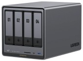 NAS Ugreen DXP4800Plus, CPU 4.40 GHz, RAM DDR5 8Gb max 64Gb, SATA 24Tx4 si M.2 8Tx2, LAN 2.5Gbx1 si 10Gbx1, 2xUSB2.0, 2xUSB 3, 1xTypeC 3.2Gen2, HDMI 2.0 4K, card reader, - 6941876232611