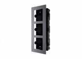 PANOU frontal HIKVISION pt 3 module videointerfon modular Hikvision , montare incastrata, aluminiu, doza de plastic inclusa;