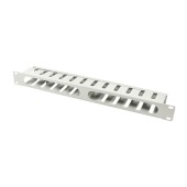PANOU gestionare cabluri LOGILINK, tip masca orizontala perforata | masca orizontala cu capac detasabil, 19 inch, 1U, gri