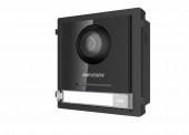 PANOU videointerfon modular de exterior Hikvision,1 xbuton apelare, camera video wide angle 180grade Fish eye 2MP, permite conectarea pana la 8 submodule de extensie