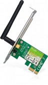 PLACA RETEA TP-LINK , intern wireless 2.4 GHz, PCI-E, port, 150 Mbps, antena externa detasabila x 1
