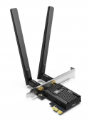 PLACA RETEA TP-LINK AX3000, intern wireless 2.4 GHz | 5 GHz, PCI-E, port, 3000 Mbps, antena externa x 2