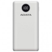 POWER BANK ADATA 20000mAh, Quick Charge 3.0 + PD 18W, 2 x USB & 1 x USB-C, digital display pt. status baterie, P20000QCD 20.000 mAh, total 3A, alb