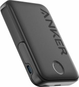 POWER BANK Anker 321 MagGo 5.000 mAh, 7.5W PD si Power IQ 3.0, 1 x USB-C, suport integrat, 125 g, negru, - 0194644145446