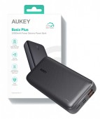 POWER BANK Aukey 20.000 mAh, 18W incarcare rapida 5-in-1, 1 x USB-C, 2 x USB-A, 1 x USB-Lighting, 1 x Micro-USB, 386g, negru,  - 608119200047