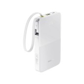POWER BANK Baseus EnerFill FC51 Bipow2 Pro, 10000mAh, 22.5W, 1 x USB Type-C, 1 x USB, cablu integrat USB Type-C 22cm, alb,  - 6932172691868