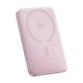 POWER BANK Baseus EnerFill FM12 Qi2, 10000mAh, 22.5W, prindere magnetica incarcare wireless 15W, 1 x USB Type-C, include cablu USB Type-C la USB Type-C 30cm, roz,  - 6932172699079