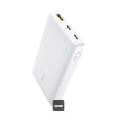 POWER BANK Baseus EnerFill FP21, 10000mAh, 22.5W, 2 x USB Type-C, 1 x USB, include cablu USB Type-C la USB Type-C, alb,  - 6932172690328