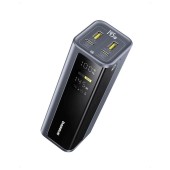 POWER BANK Baseus EnerGeek GP12, 20800mAh, 2 x USB Type-C, 2 x USB, 145W, display, include cablu USB Type-C la USB Type-C 1m, negru,  - 6932172687571