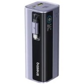 POWER BANK Baseus EnerGeek GR11, 10000mAh, 100W, 2 x USB Type-C, 1 x USB, cablu integrat USB Type-C, display, gri,  - 6932172691752