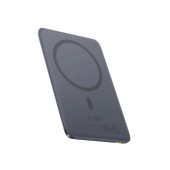 POWER BANK Baseus PicoGo, 5000mAh, 20W, 1 x USB Type-C, prindere magnetica incarcare wireless 15W, cablu integrat USB Type-C la USB Type-C 30cm, gri,  - 6932172690656