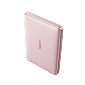 POWER BANK Baseus PicoGo, 5000mAh, 20W, 1 x USB Type-C, prindere magnetica incarcare wireless 15W, cablu integrat USB Type-C la USB Type-C 30cm, roz,  - 6932172690663