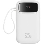 POWER BANK Baseus Qpow2, 20000mAh, 22.5W, 1 x USB; 1 x USB Type-C, 1 x Lightning, total 3A, include cablu USB Type-C 0.3m, alb,  - 6932172636319