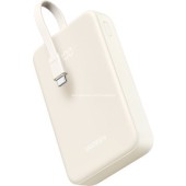 POWER BANK Ugreen PB521, 20000mAh, 30W, 1 x USB Type-C input/output, 1 x USB Type-C cablu integrat, 1 x USB, display, alb, - 6941876242078